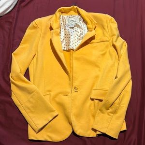 Mustard  yellow blazer jacket